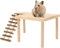 CYSFETENA 2-lagige Hamster etage Kletterplattform aus Naturholz mit Leiter, Hamster Etage für Spiel Bewegung und Ruhe, Bucatstate Holzspielzeug für Ratten und kleine Haustiere