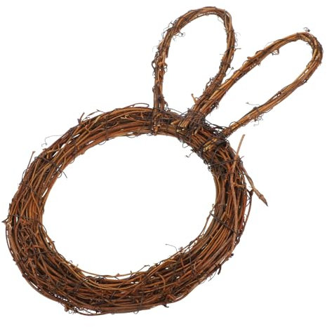 BESPORTBLE Osterhasen-Ornamente Hasenkranz Rattan Kranz Wandschmuck Frühling Bauernhaus Deko Ostern Rattan von Osterd osterkranz Dekoration Türkränze Girlande Hase Verwelkte Rebe Coffee