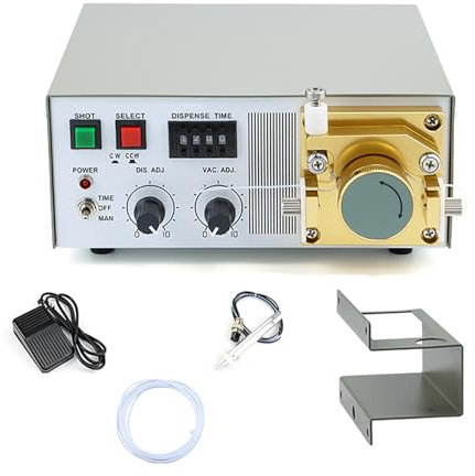 COYEUX Peristaltic Glue Dispenser Machine, Peristaltic Dropper Machine, Small Injection Volume 0.0001ML, with Glue Pen and Foot Switch and Fixed Bracket, for Various Aqueous Glues