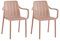 VORTIVO Gartenstühle 2er Set stapelbar - Hochwertige Outdoor-Stühle in Rosa, wetterfest, UV-beständig, bis 200 kg – für Balkon, Terrasse & Esszimmer