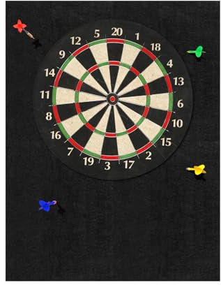 Aitakatta Dart Board Wall Protectors, Felt Tiles Dart Board Wall Protector, Self-Adhesive Dart Board Surround, Dart Board Backboards Cork Board Alternative