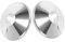 HOMSFOU 2 Piezas tapa del grifo redondo reemplazo muro cromo baño decoración de tubos de pvc brida de grifo exterior decoración de la cubierta de la tubería brida de ducha aleación Plata