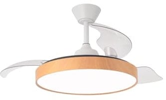 Bilake Lampara ventilador de techo con mando Home varios diseños modernos | Ventilador de techo con luz retráctil aspas plegables
