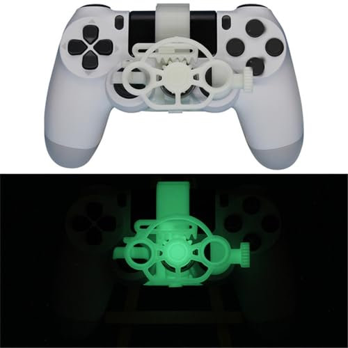 Genérico Reemplazo del Volante para PS4 el Controlador Juegos de Carreras Mini Volante Rueda de Impresión 3D Controlador Auxiliar Juego Joystick Simulador Gamepad (Luminous Green)