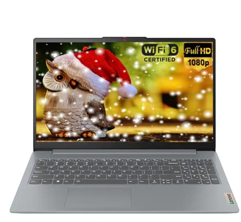 Lenovo IdeaPad Slim 3i 15.6 pulgadas FHD portátil, 8 GB LPDDR5 RAM (8 núcleos) Intel Core i3-N305 CPU, 128 GB UFS, gráficos Intel UHD, Wi-Fi 6, lector de tarjetas SD, Windows 11S, gris ártico, soporte