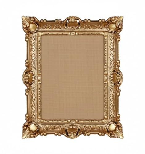 Lnxp Antiker Barock Bilderrahmen Gold, 56x46cm Rechteckig, für Bilder 30x40cm oder 40x30cm, Repro Barockrahmen OHNE GLAS