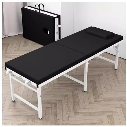 aoiuaoeniu 2-Zonen Massageliege, mit Kopfteil, Klappbare Massageliege,Massagetisch aus PU-Leder, bis 250 kg, Stabile Massagebett, für aktive Massagestile : 180x60x60/185x70x60CM