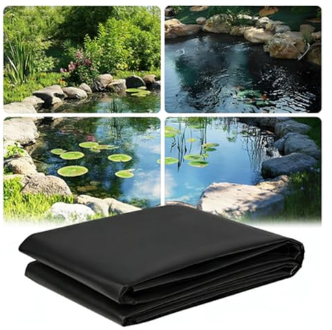 LSDRALOBPOI Lona Estanque 5x11m/16.4x36.09ft,0,12mm Fabricado con Material HDPE Ecológico e Impermeable,Apto para Estanques de Peces y Piscinas. Duradero y Resistente a Los Rayos UV