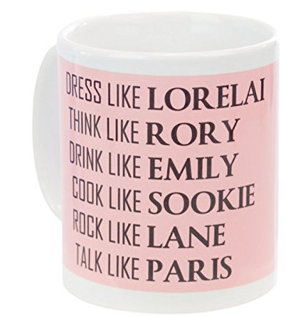 Geschenke 24: Tasse Stars Hollow (Rosa) – Fanartikel Gilmore Girls Kaffeetasse mit Serien-Motiv