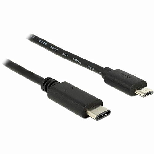 DeLOCK Cable USB Type C 2.0 to USB 2.0 Type Micro B 0.5 m Black