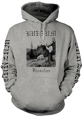 Burzum Men's Filosofem 3 2018 Hooded Sweatshirt Grey - grey - Large
