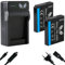 2X SK Akku Ersatz für Sony NP-BX1 1100mAh + Charger Sony ZV-1 II ZV-1 / Cyber-Shot DSC RX1R II RX100 I II III IV V VI VII - CX647 H400 - WX500