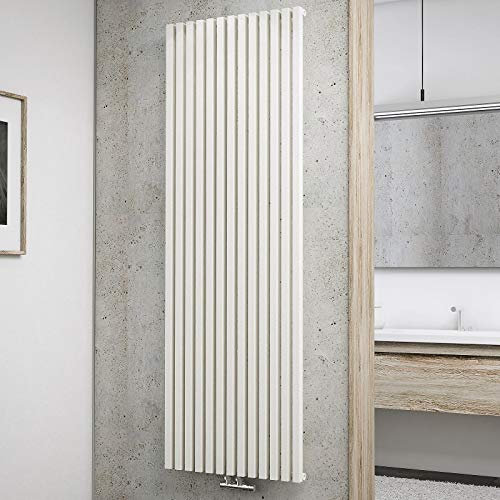 Schulte Design-Heizkörper Lyon, 180 x 60 cm, 1422 Watt Leistung, Mittelanschluss, pearl-weiß, Wohnraumheizkörper für Zweirohr-Systeme