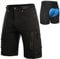 Cycorld MTB Hose Herren Radhose, Schnelltrocknend Mountainbike Hose Fahrradhose mit 4D Sitzpolster, Elastische Outdoor Sport Herren Radlerhose MTB Bike Shorts (Schwarz mit Unterwäsche, XXL)