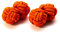 1 Paar Seidenknoten Manschettenknöpfe ORANGE Stoffknoten Cufflinks Hemd Umschlagmanschette Business Outfit Anzug Herren Accessoires British London Style Gentleman