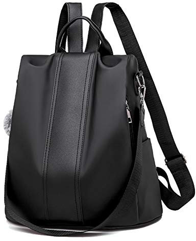 shepretty Damen Rucksack Anti Diebstahl Umhängetasche Multifunktions Schultaschen,8888-schwarz