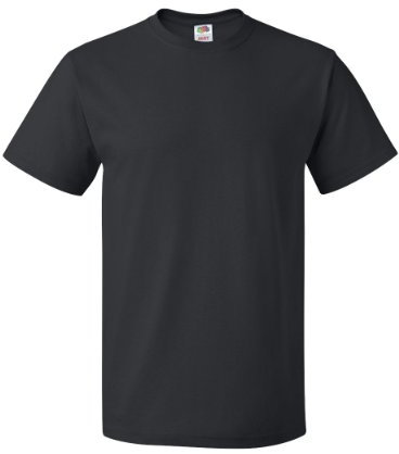 Fruit of the Loom Herren T-Shirt Iconic (4XL) (Schwarz)