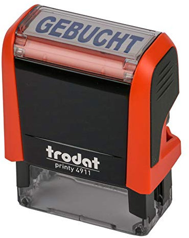 Trodat Printy 4911 feuerrot GEBUCHT BLAU