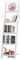 HOMCOM Estantería de Escalera Moderna Estantería para Libros Librería con 5 Estantes para Salón Oficina Estudio 50x40x195 cm Blanco