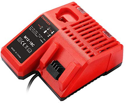 PaillYue® Chargeur pour batterie Milwaukee M18 - M12 14,4 V-18 V 3 A pour batteries Milwaukee M18 B5