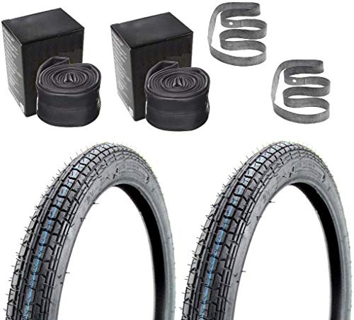 2x Reifen Felgenband Schlauch Set Kenda K251A 2,25 x 19 Zoll für Simson SR2 SR 2 E