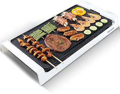 barbecue portatile Griglia elettrica per interni Grill Grill Annimatura Bakeware Elettrico 1800W Riscaldamento rapido Residulazione Staccabile Contatto BBQ Grill, 21,1 x 10,4 x 3,3 Picnic all'aperto