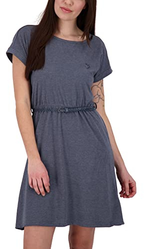 Alife and Kickin Damen NoraAK Dress Sommerkleid Kleid, Marine, S