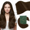 Ugeat Tape Extensions Echthaar 40cm Schokobraun Skin Weft Unsichtbar Echthaar Extensions Tape Braun Haarverlängerung Glatt 20 Stück für Hochzeit 50g #4