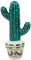 sicilia bedda - Cactus in Ceramica di Caltagirone - Prodotto Artigianale realizzato interamente a Mano (Altezza 25 Centimetri, Verde)