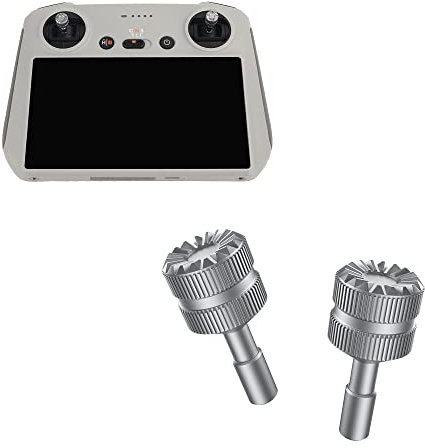 Tineer Mini 3 Pro Smart Controller Joystick aus Aluminiumlegierung, CNC-Sender Daumenwippe Joystick Ersatzteile Kompatibel mit DJI RC Controller Zubehör (Grau)