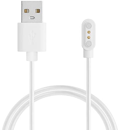 kwmobile USB Kabel Charger kompatibel mit Blackview X1 (Number B00101) / X2 Smartwatch Ladekabel - Smart Watch Ersatzkabel - Fitnesstracker Aufladekabel in Weiß