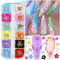 Dornail 12 Gitter 3D Blume Nagel Charms 12 Farben Acryl Blumen Nail Strasssteine Gemischt Kirschblüte Gold Silber Perlen Nägel Zubehör DIY Nagelkunst Nageldesign Nail Art Dekoration Set
