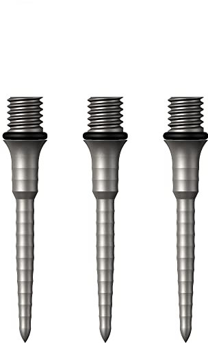 Mission Darts Points Titan Ripple | Titanium Conversion Point | 26mm | Silver (X2656)