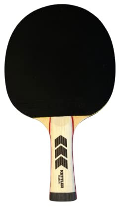 KETTLER Tischtennisschläger Premium I Hochwertiger Tischtennisschläger mit ergonomischem Griff I ITTF-zugelassener Belag I zusätzliche Abfederung im Griff I Holz