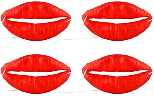 Stakee 4pcs Halloween Wurst Mund Dekor Wurst Mund Requisiten Lustige Rote Lippen Rote Witze Requisiten Für Maskerade Cosplay Party