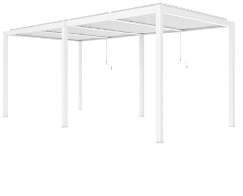 Grindi - Garten Pavillon Terrassendach mit aufklappbarem Dach - Kea III 6x3m - Pavillon 6x3 wasserdicht stabil Winterfest - Gartenpavillon - Terrassendach - Gazebo - Anbau pavillon - Pergola Metall