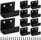 Murtenze 10Pack Tile Bracket Stainless Steel Wall Hanger Fastener Bracket, Wall Hook Picture Frame Fixing Brackets Hooks with Mounting Screws for Ceramic Tile Display(Black, Inner Width 20mm/0.79)