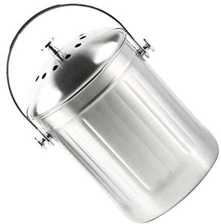 Cabilock Poubelle De Compost Cuisine INOX Étanche avec Couvercle Grand Bac Alimentaire pour Tri Sélectif Et Stockage des Déchets Organiques