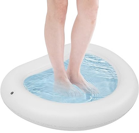 Aufblasbares Fußbad mit Massagefunktion Aufblasbare Pool Fußbadewanne Fußbad Wanne Spa Fußbecken Fußwanne Fussbadewanne Fußbad Wanne Spa Whirlpool oder Pool Schwimmbecken (Weiß)