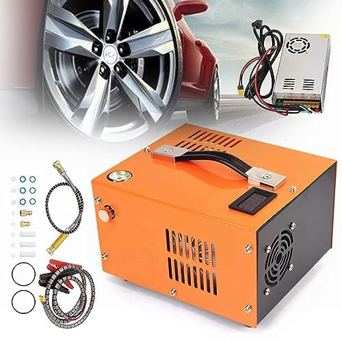 SONLED PCP Air Compressor, 12V PCP Compressor, 4500 Psi Paintball Air Compressor 30MPa,PCP Air Rifle Pump, Auto-shutoff Paintball Scuba Tank Compressor Pump