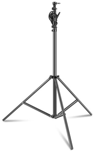 Andoer 4m/157in Light Stand 2-in-1 Adjustable Boom Light Stand Multifunctional Tripod Heavy Duty 5kg/11lbs Load Capacity with Sand Bag 1/4in 3/8in Screw for Tripod Softbox Studio Strobe Studio Video