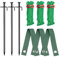 Kingsyard Heavy Duty Tree Stake Kit, 3 Pcs 12 Inch Steel Tree Stakes and Supports for Leaning Young Trees Straightening Kit Against Bad Weather, with 6Pcs Straps & 6Pcs 13ft Anchor Ropes