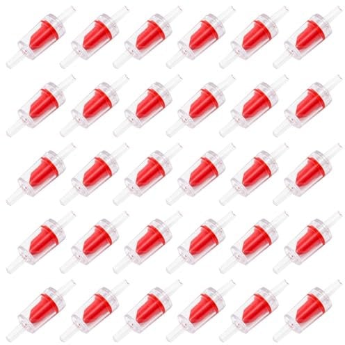 Neikafan 30 Pcs Aquarium Air Line Non Return Valve One Way Air Pumps Non-Return Valves Check Valve 4mm Aquarium Pump Protectors Fish Tank Accessories for Air Pump Line,Plastic