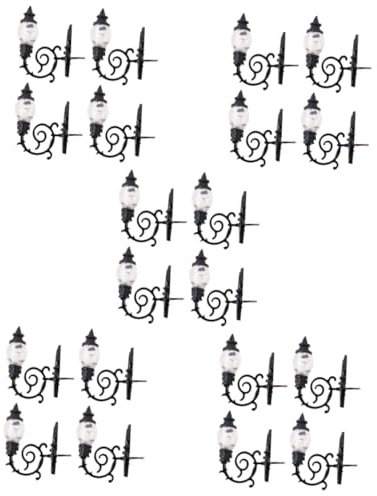 Operitacx 20 STK Puppenhaus Wandleuchte Figuren DIY Laterne Karassorien Ornament Modelle Lampenmodell puppenhaus Beleuchtung Mini Zubehör Garten Licht kleine Wandlampe schmücken Abs