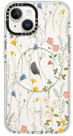 CASETiFY Clear iPhone 14 Case [Not Yellowing / 6.6ft Drop Protection/Compatible with Magsafe] - Dreamy Floral Pattern - Clear