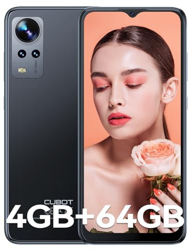 CUBOT Note 30 Smartphone 4Go RAM 64Go ROM 6,52 Écran 20MP Caméra 4000mAh Android Téléphone Portable Octa Core 4G Double SIM GPS Face ID Noir