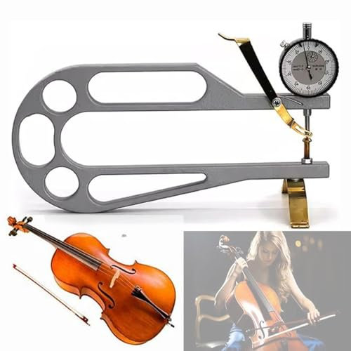HLGKBY Indicatore quadrante Spessore Pannello violoncello, Strumento per liuteria 0-20mm, profondità Gola 305 mm e precisione 0,01 mm, Strumento Calibro Strumento Chitarra Fai da Te, indicatore