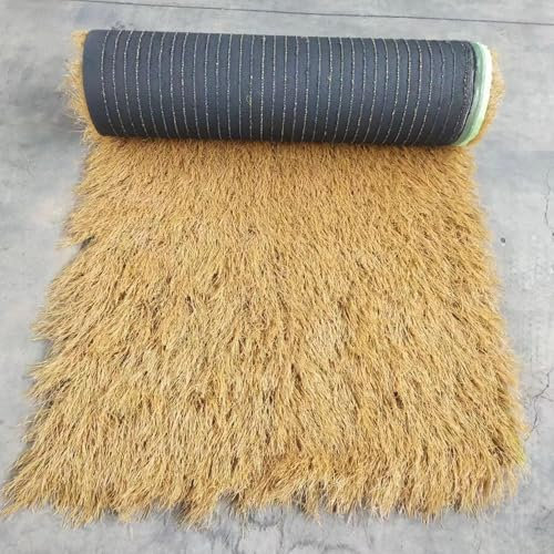 SARKEY Synthetisches Strohdach, PE-Kunststoffpalmen-Dachrasenrolle, Feuerbeständige Strohdachdekoration, Künstliche Mexikanische Strohrolle, Für Garten, Ssonnenschirm, Pergola, Bar(1x5m(3.28x16.4ft))