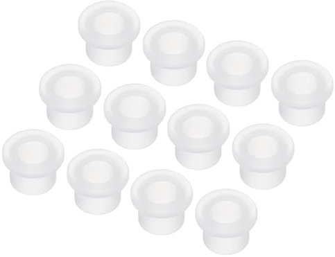 QUARKZMAN 20 Stück Gummitüllen, 6,5mm Dia x 4mm ID x 6mm H Kabeltüllen T-förmige Gummimuffe Rund Durchgangstülle für Kabeldurchführung Kabeltüllen Kabeln Elektrischer Leiter, Transparent