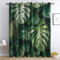 Generisch Tropisches Monstera Vorhang, Blätter Gardinen mit Ösen 2er Set Verdunkelungsvorhang, Grüne Blätter Vorhänge, Wohnzimmer Schlafzimmer Kinderzimmer Blickdichte vorhänge, 150x166 cm j1&-124